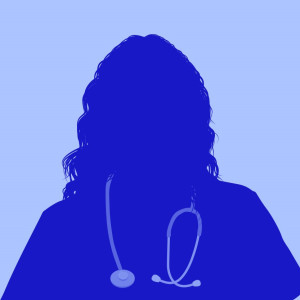 Doctor avatars blue woman
